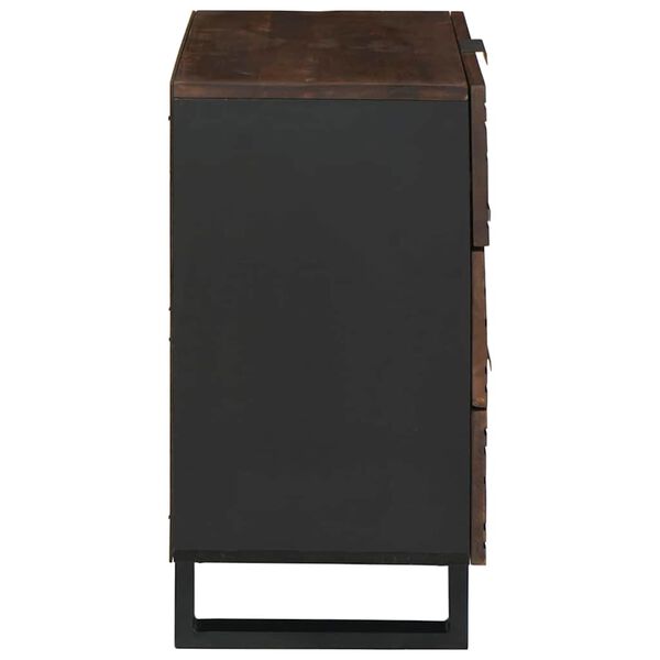 vidaXL Bedside Cabinet Walnut 50 x 33 x 62 cm Solid Acacia wood