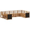 vidaXL Sectional Sofa Set 7 pcs Natural Solid Acacia Wood