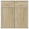 vidaXL Sideboards 2 pcs Sonoma Oak 79x38x80 cm Engineered Wood