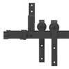 vidaXL Sliding Door Hardware Kit 213,5 cm Steel Black