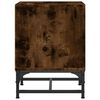 vidaXL Bedside Cabinet with Glass Door Smoked Oak 35x37x50 cm