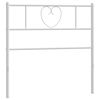 vidaXL Metal Headboard White 90 cm