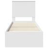 vidaXL Bed Frame White and Silver 70 x 190 cm Engineered Wood