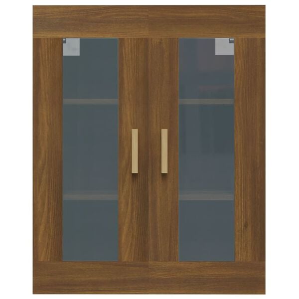 vidaXL Hanging Wall Cabinet Brown Oak 69.5x34x90 cm
