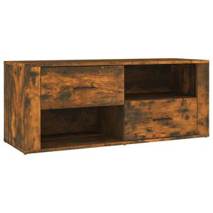 vidaXL TV Cabinet Smoked Oak 100x35x40 cm Engineered Wood