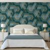 DUTCH WALLCOVERINGS Wallpaper Onyx Green and Gold