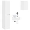 vidaXL Bathroom Furniture Set 3 pcs White 33 x 34.5 x 160 cm