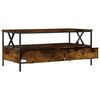 vidaXL Coffee Table Smoked Oak 100x51x45 cm Engineered Wood