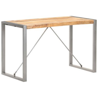 vidaXL Dining Table 120x60x75 cm Solid Rough Mango Wood