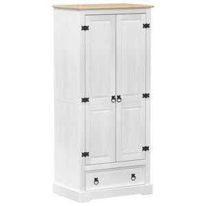 vidaXL Wardrobes with Drawer White 76 x 50 x 170 cm Solid Pine Wood