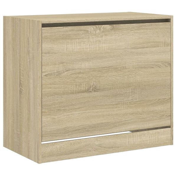 vidaXL Shoe Cabinet Sonoma Oak 80x42x69 cm Engineered Wood