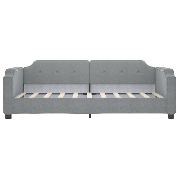 vidaXL Day Bed without Mattress Light Grey 90x190 cm Single Fabric