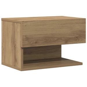 vidaXL Wall-mounted Bedside Cabinet Artisian Oak