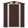 vidaXL Garden Shed Dark Brown 192x108x223 cm Galvanised Steel