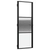 vidaXL Interior Door Black 76 x 201.5 cm Tempered glass and Aluminium
