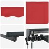 vidaXL Retractable Awning Red 350 x 250 cm Polyester and Metal