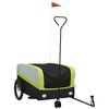 vidaXL Bike Trailer Black and Green 45 kg Iron