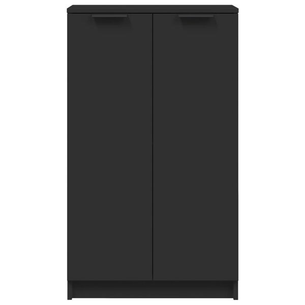 vidaXL Shoe Cabinet Black 59x35x100 cm Engineered Wood