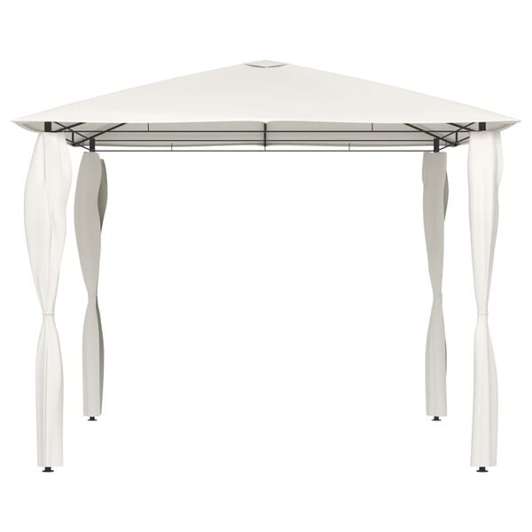 vidaXL Gazebo with Post Covers 3x3x2.6 m Cream 160 g/m&sup2;