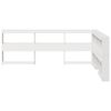 vidaXL Bookcase Headboard L-Shaped White 135 cm Solid Wood Pine