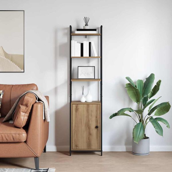 vidaXL Book Cabinet Artisan Oak 40 x 24 x 161 cm Engineered Wood