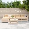 vidaXL 6 Piece Garden Sofa Set Solid Wood Pine