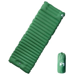 vidaXL Self Inflating Camping Mattress with Pillow 1-Person Green