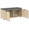 vidaXL Hall Bench with Cushion with Door Sonoma Oak 100 x 38 x 46 cm
