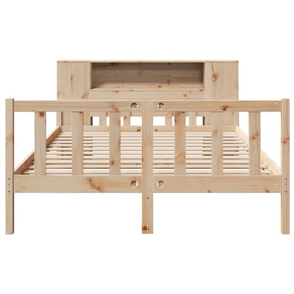 vidaXL Bookcase Bed without Mattress 120x190 cm Small Double Solid Wood Pine