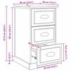 vidaXL Bedside Cabinet Old Wood 39 x 39 x 67.5 cm Engineered Wood