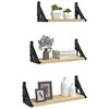 vidaXL 3 Piece Wall Shelf Set Sonoma Oak Engineered Wood