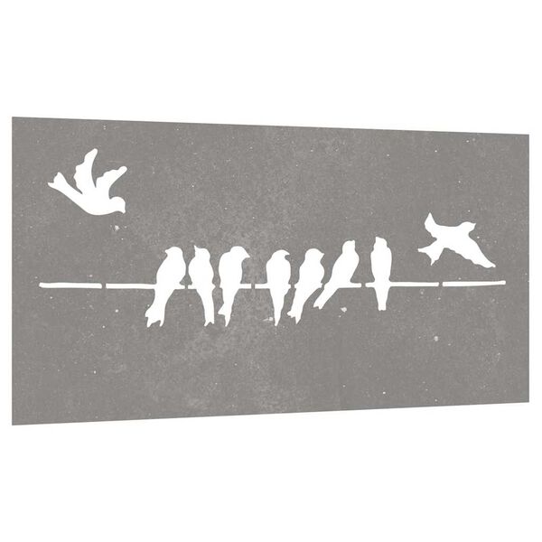 vidaXL Garden Wall Decoration 105x55 cm Corten Steel Bird Design
