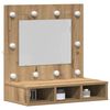 vidaXL Mirror Cabinet Artisan Oak 60 x 31.5 x 62 cm Engineered Wood