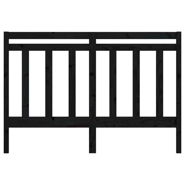 vidaXL Bed Headboard Black 146x4x100 cm Solid Wood Pine