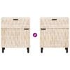 vidaXL Bedside Cabinet White 50 x 33 x 60 cm Solid Mango Wood