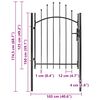 vidaXL Garden Gate Woerden Steel 1x1.25 m Black
