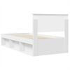 vidaXL Bed Frame with Headboard White 100 x 200 cm Engineered wood