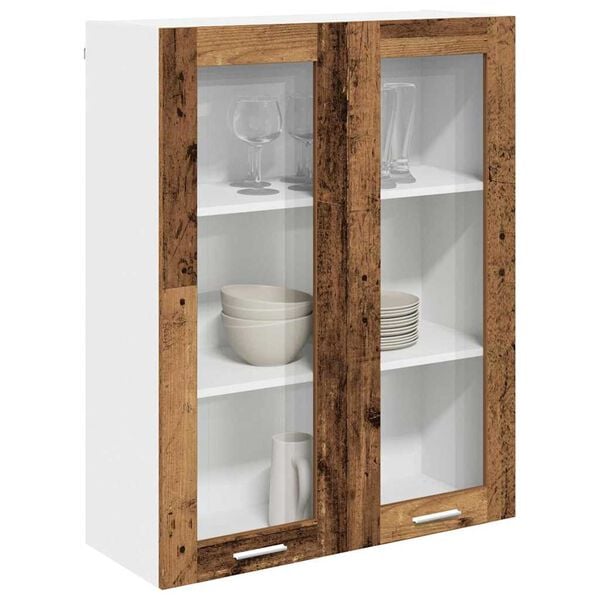 vidaXL Hanging Cabinet Old Wood 80 x 31 x 100 cm Engineered Wood