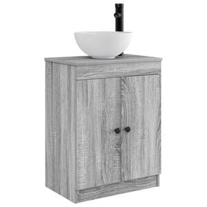vidaXL Bathroom Vanity with Sink Grey Sonoma 54 x 35 x 83 cm