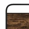 vidaXL Headboard Smoked Oak 200 cm Steel and Engineered Wood