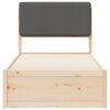 vidaXL Bed Frame with Upholstered Headboard Dark Grey 90 x 200 cm