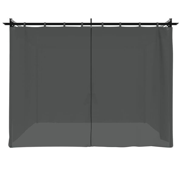 vidaXL Gazebo with Curtains Anthracite 3x3 m Steel