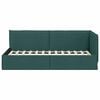 vidaXL Corner Bed Frame Dark Green 90 cm x 190 cm Velvet