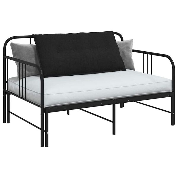 vidaXL Back Pillow Black 100 x 19 x 50 cm Fabric