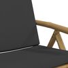 vidaXL 4 Piece Folding Reclining Chairs with Dark Grey Cushions Bamboo