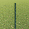 vidaXL Fence with Post Green 1.4 x 25 m Steel