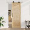 vidaXL Sliding Door ORKDAL Brown 83 x 232 cm Solid Pine Wood
