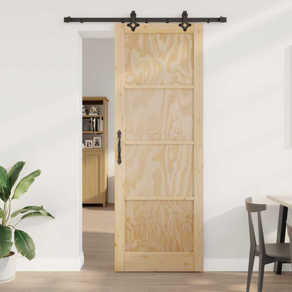 vidaXL Sliding Door ORKDAL Brown 83 x 232 cm Solid Pine Wood