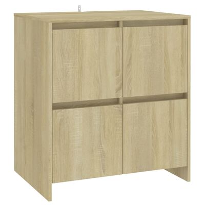 vidaXL 3 Piece Sideboard Sonoma Oak Engineered Wood