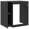 vidaXL Wash Machine Cabinet Black Oak 87 x 60 x 89 cm Engineered wood